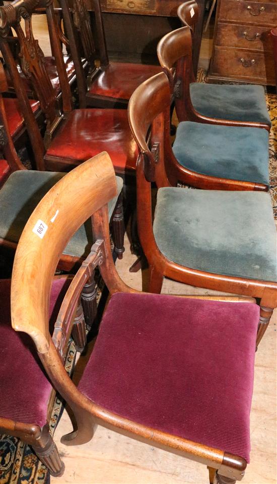Set of 6 Regency mahogany dining chairs
